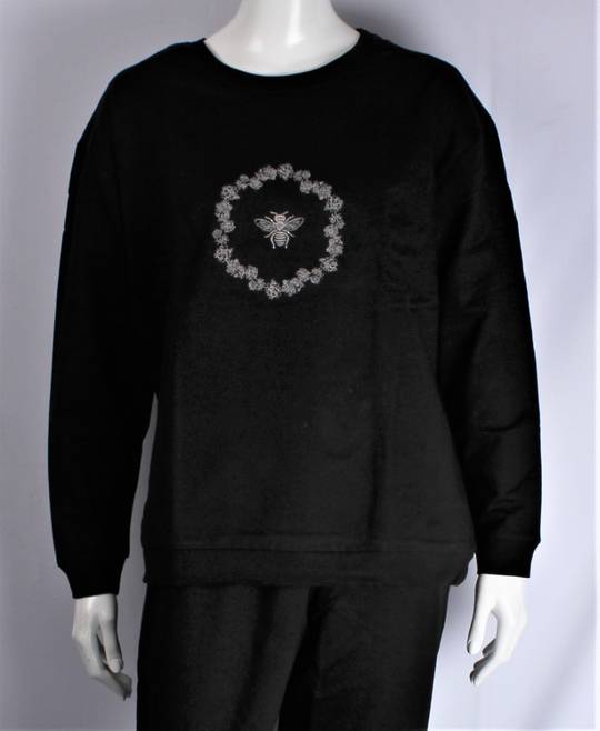 Alice & Lily sweatshirt w embroidered queen bee black STYLE : AL/QBEE/SS/BLK